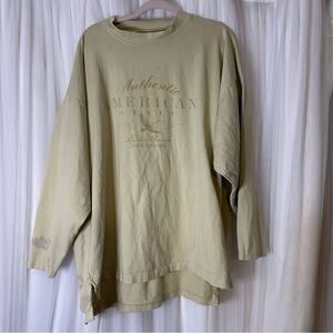 Eddie Bauer Cream Graphic Long Sleeve Shirt